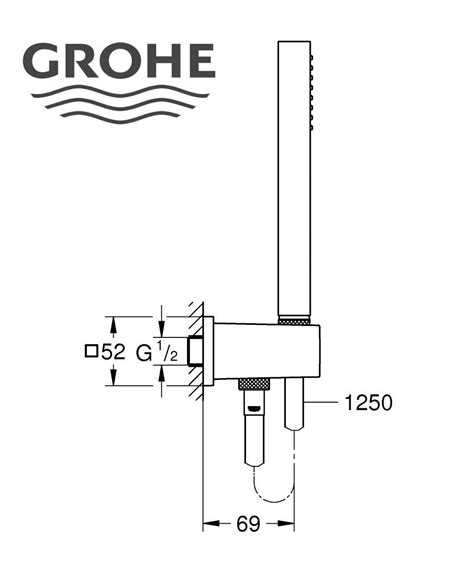 Grohe Unterputz Eurocube Badewannenarmatur Armatur Wanne Set