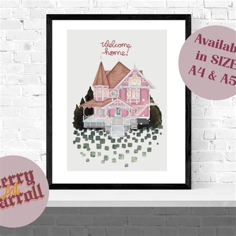 A4 A5 Print Coraline Movie Pink Palace Apartments Etsy