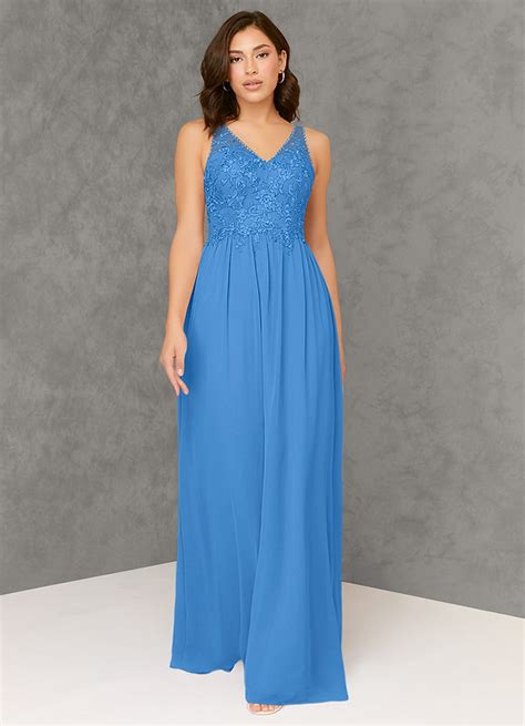 Azazie Amy Blue Jay Bridesmaid Dresses Azazie