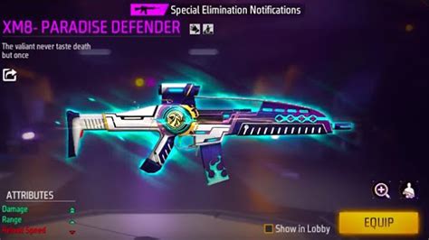 Cara Mendapatkan Gun Skin Xm Paradise Defender Ff Di Event Faded Wheel