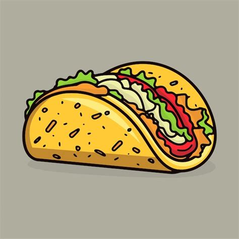 Premium Vector Tasty Taco Fast Food Icon Vector