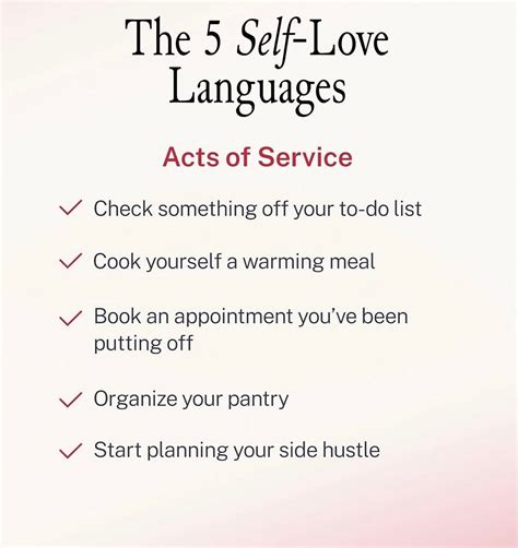 The 5 self love languages