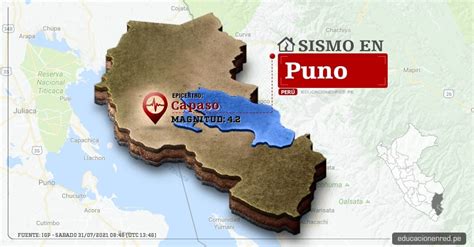 Temblor en Puno de Magnitud 4 2 Hoy Sábado 31 Julio 2021 Sismo