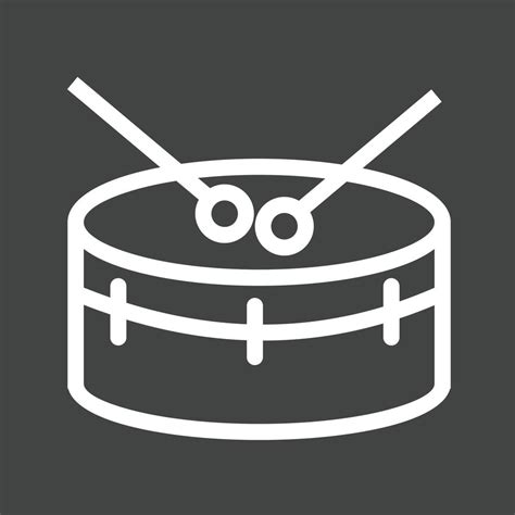 Snare Drum Line Inverted Icon Vector Art At Vecteezy