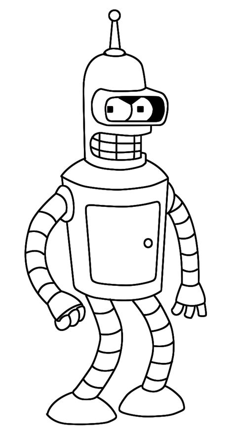 How To Draw Bender From Futurama Esboços De Desenhos Animados