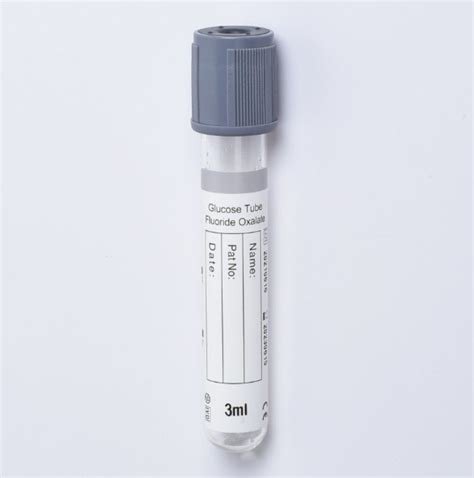 Disposable Medical Grey Cap Sodium Fluoride Vacuum Blood Collection