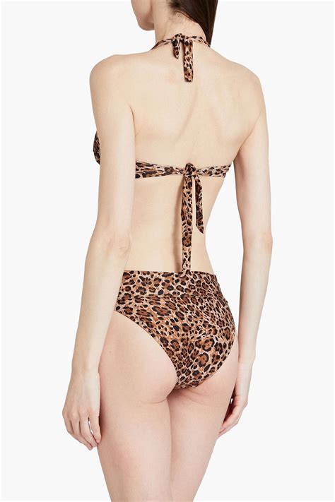 MELISSA ODABASH Provence Bikini Oberteil mit Bügel und Leopardenprint