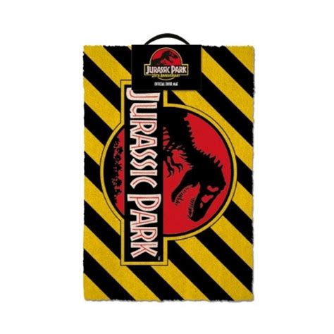 Jurassic Park Paillasson Warning 40 X 60 Cm Figurine Discount