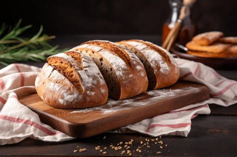 Premium Photo | Delicious Whole Wheat Bread Loaves Presentation