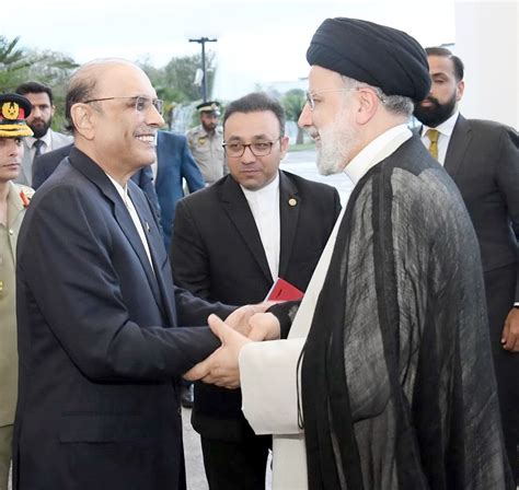 Islamabad President Asif Ali Zardari Welcoming Iranian President Dr