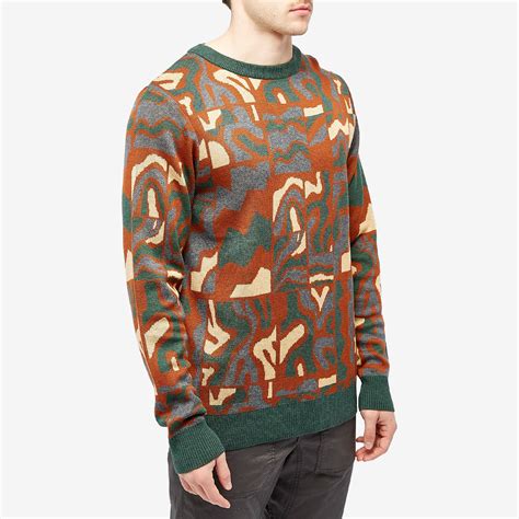 Kavu Highline Jacquard Crew Knit Smash Mash End Us