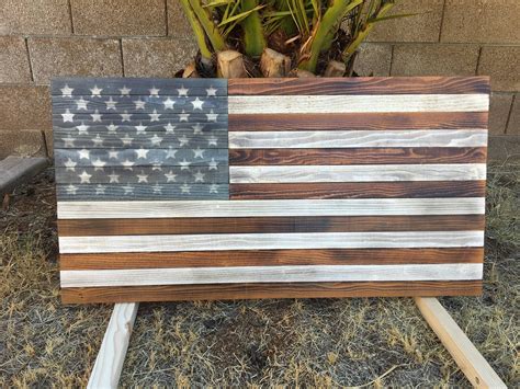 American Flag Wall Art. Wood American Flag. Wood Flag. Rustic | Etsy