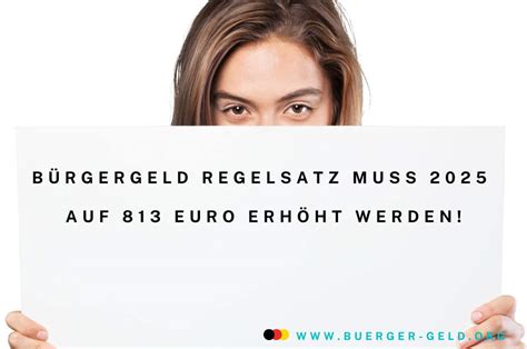 813 Euro Bürgergeld Regelsatz 250 Euro Erhöhung nötig