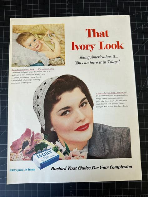 Vintage 1954 Ivory Soap Print Ad Etsy