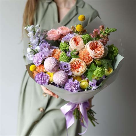Авторский букет Лазурный берег круглый - купить в Москве | Flowerna ...