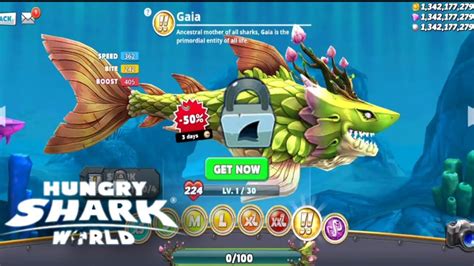 New Shark Unlocked Gaia Shark Hungry Shark World Youtube