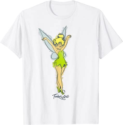 Disney Peter Pan Tinker Bell Watercolor Sketch T Shirt T Shirt