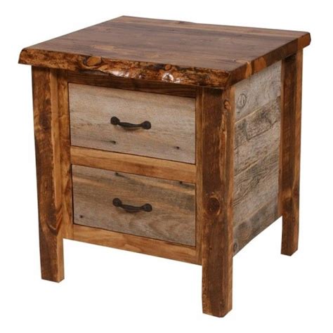 Assorted Natural Reclaimed Barnwood Nightstands By Blue Ridge Log Works