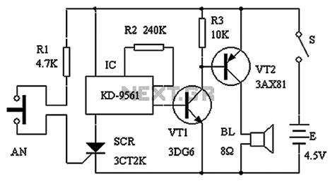 Scr Alarm Circuit Schematic Diagram Scr Alarm Circuit Schema