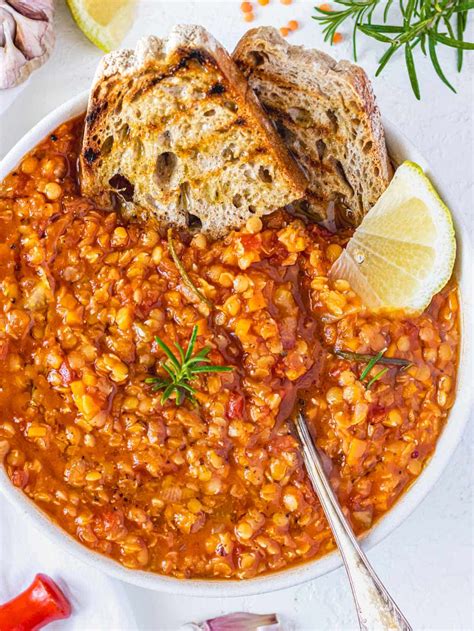 creamy red lentil soup   minutes