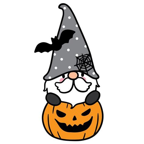 Premium Vector Gnome Halloween Cute Cartoon Character Vector