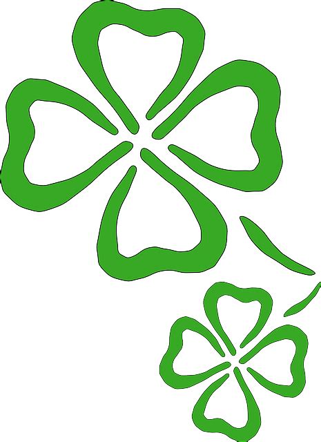 Download Four Leaf Clover Green Luck Royalty Free Vector Graphic