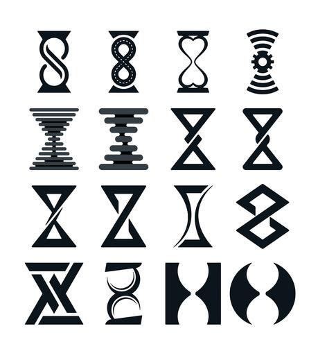 Pin On Sabliers Hourglass Tattoo Icon Set Hourglass