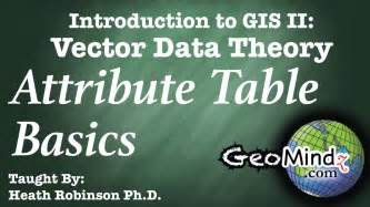 The Basics Of Attribute Tables Gis Vector Data Theory 5 Youtube