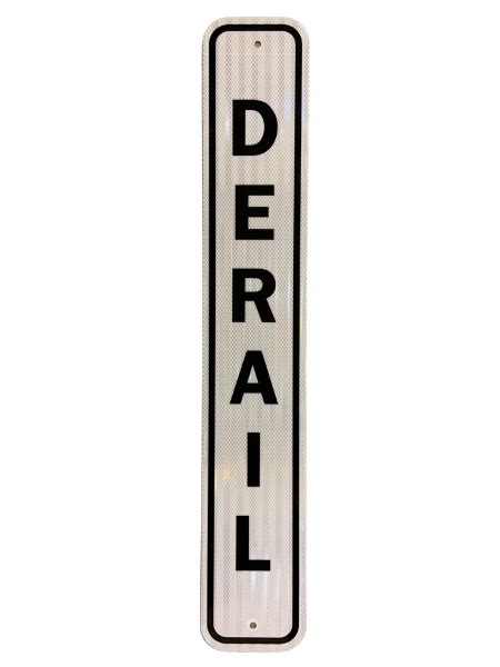 Railroad Tools And Solutions Inc Derail Sign Vertical Railroad