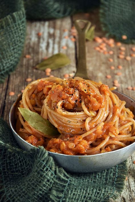 Spaghetti Di Farro Con Rag Di Lenticchie Vegan Recipe