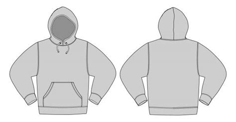 Blank Hoodie Template Drawing Illustrations, Royalty-Free Vector ...