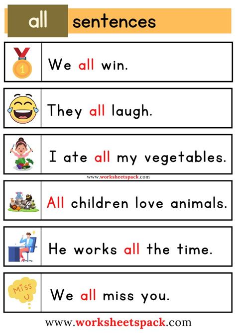 Worksheet With Words And Pictures To Help Students Learn How To Write