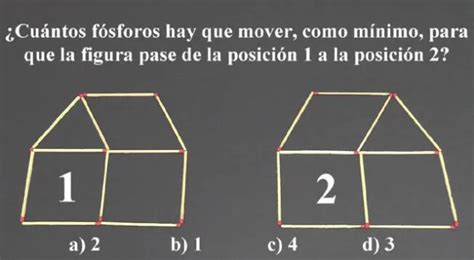 Sabes cuántos CERILLOS hay que mover Analiza la prueba y responde