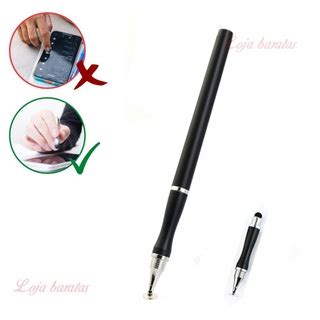 Caneta Touch Screen Ponta Fina Stylus Capacitiva Universal Em