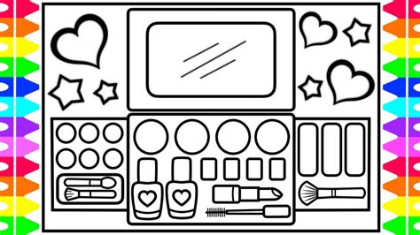 How To Draw A Makeup Kit For Kids 💄💅💜💚💖makeup Kit Drawing Makeup Kit