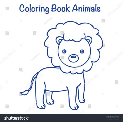 Coloring Book Animals Stock Vector (Royalty Free) 1272247003 | Shutterstock