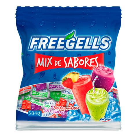 Bala Freegells Mix Sabores Azul G Tateno Supermercado