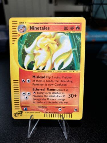 2002 Pokemon TCG WOTC Card E Series Ninetales Expedition Set Holo 21