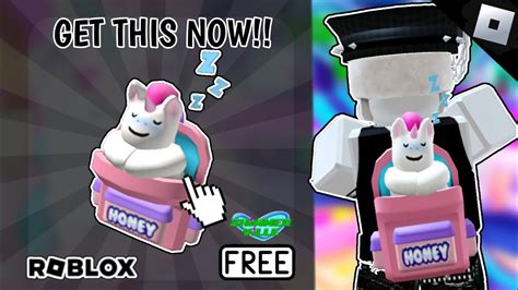 Get This Free Roblox Sleepy Honey Backpack Now Youtube