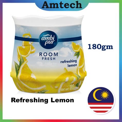 Ambi Pur Air Freshener Room Fresh Scented Gel Refreshing Lemon G