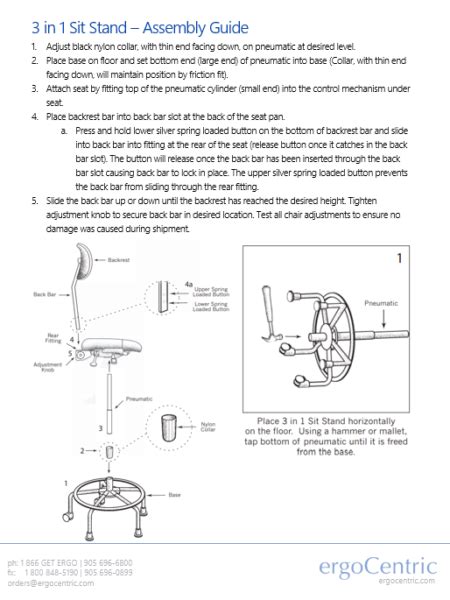 Assembly Instructions Ergocentric