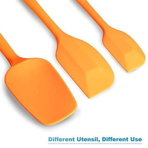 Silicone Spatula 3 Piece Set Ergonomic Handle High Heat Resistant