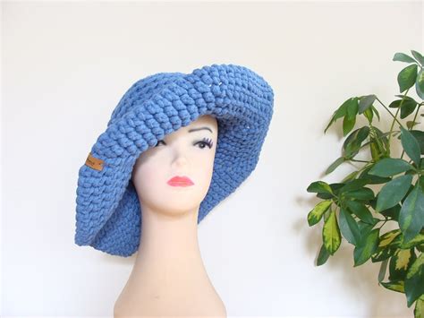 Crochet Floppy Hat Pattern Wide Brim Sun Hat Pattern Bucket Etsy