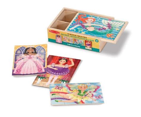 Melissa & Doug Jigsaw Puzzles in a Box – Fanciful Friends | Wooden ...