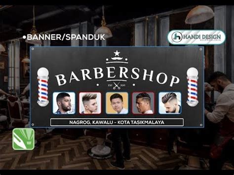 Cara Membuat Desain Spanduk Banner Barbershop Youtube