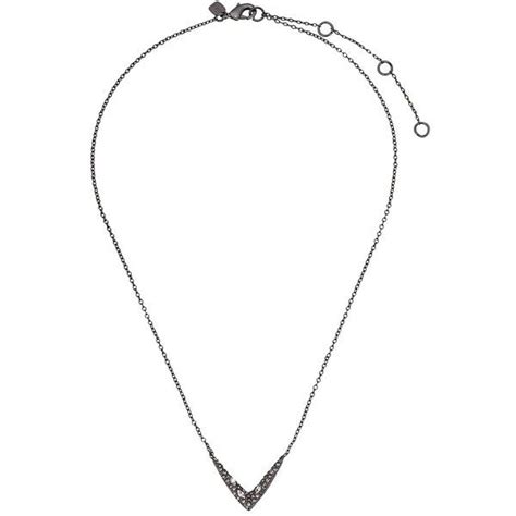 Alexis Bittar Petite Encrusted V Pendant Necklace Liked On