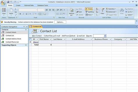 Microsoft Access Database Templates