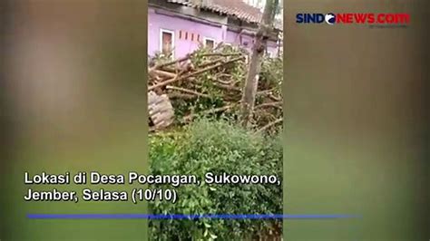 Puluhan Rumah Rusak Diterjang Angin Puting Beliung Di Jember Video