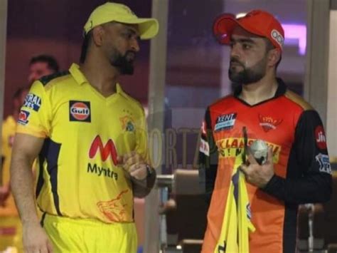 Ipl 2021 Csk Vs Srh Sunrisers Hyderabad Spinner Rashid Khan Receives A