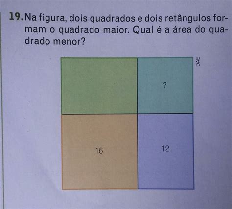 Na Figura Dois Quadrados E Dois Retângulos Formam O Quadrado Maior